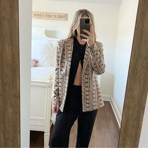Danielle bernstein snake skin blazer